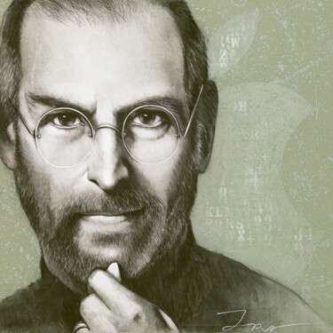 Ζωγραφική με τίτλο "Steve Jobs, limited…" από Ira Tsantekidou, Αυθεντικά έργα τέχνης, Ακρυλικό