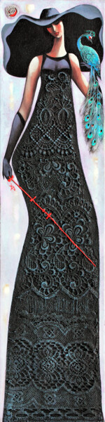 Peinture intitulée "Lady in Black, limi…" par Ira Tsantekidou, Œuvre d'art originale, Autre
