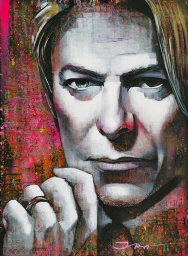 Картина под названием "Bowie Dream" - Ira Tsantekidou, Подлинное произведение искусства, Акрил