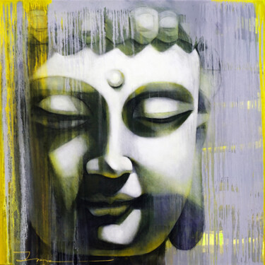 Painting titled "Buddha Dream1, vers…" by Ira Tsantekidou, Original Artwork, Acrylic