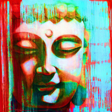 Painting titled "Buddha Dream1, vers…" by Ira Tsantekidou, Original Artwork, Acrylic