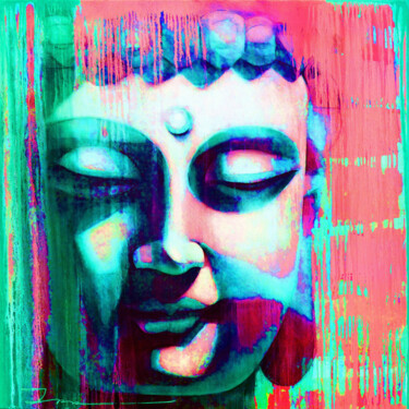 Painting titled "Buddha Dream1, vers…" by Ira Tsantekidou, Original Artwork, Acrylic