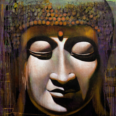Peinture intitulée "Buddha Dream 4, ver…" par Ira Tsantekidou, Œuvre d'art originale, Acrylique