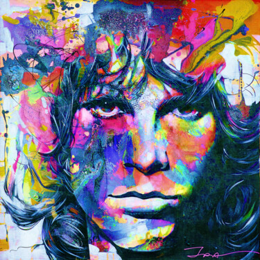 Ζωγραφική με τίτλο "Jim Morrison 1, var…" από Ira Tsantekidou, Αυθεντικά έργα τέχνης, Ακρυλικό