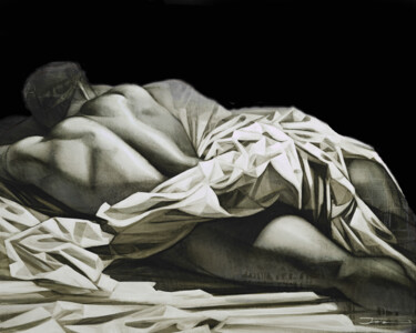 Painting titled "Sleeping, version 7…" by Ira Tsantekidou, Original Artwork, Acrylic