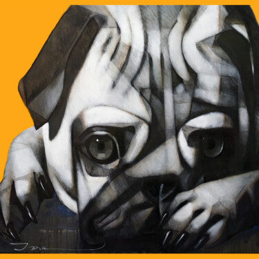 Painting titled "Dog Dreams, version…" by Ira Tsantekidou, Original Artwork, Acrylic