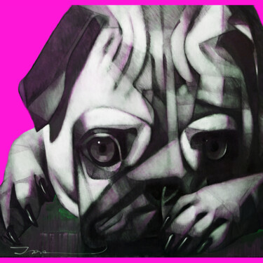 Peinture intitulée "Dog Dreams, version…" par Ira Tsantekidou, Œuvre d'art originale, Acrylique
