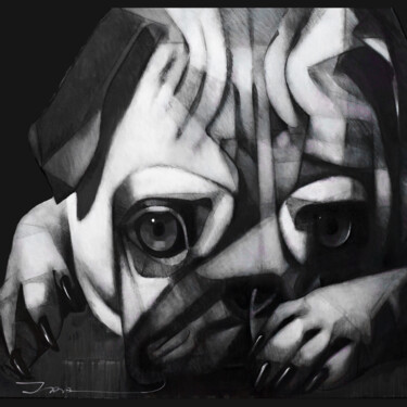 Malerei mit dem Titel "Dog Dreams, version…" von Ira Tsantekidou, Original-Kunstwerk, Acryl