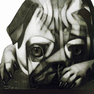 Malerei mit dem Titel "Dog Dreams, version…" von Ira Tsantekidou, Original-Kunstwerk, Acryl