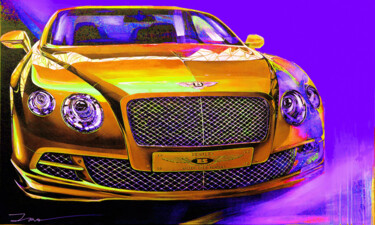 Malerei mit dem Titel "Bentley, Driving Dr…" von Ira Tsantekidou, Original-Kunstwerk, Acryl