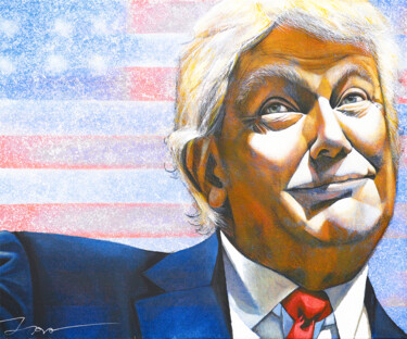 Painting titled "Donald Trump - The…" by Ira Tsantekidou, Original Artwork, Acrylic