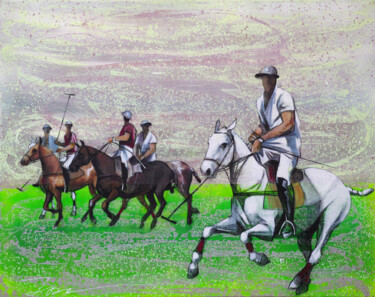 Malerei mit dem Titel "Inspiration Polo" von Ira Tsantekidou, Original-Kunstwerk, Acryl
