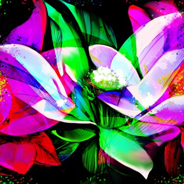 Malerei mit dem Titel "Flower 23" von Ira Tsantekidou, Original-Kunstwerk, Digitale Malerei