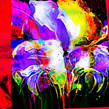 Malerei mit dem Titel "Flower 24" von Ira Tsantekidou, Original-Kunstwerk, Digitale Malerei