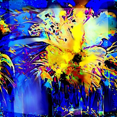 Картина под названием "Flower 33" - Ira Tsantekidou, Подлинное произведение искусства, Цифровая живопись