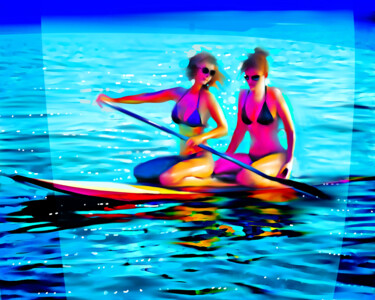 Peinture intitulée "Sea Holidays 4" par Ira Tsantekidou, Œuvre d'art originale, Peinture numérique