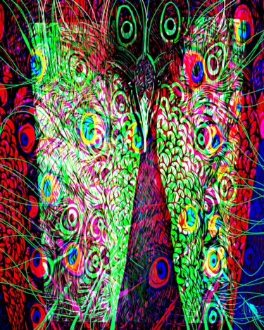 "Peacock 1" başlıklı Tablo Ira Tsantekidou tarafından, Orijinal sanat, Dijital Resim