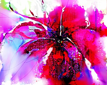 Картина под названием "Flower 3" - Ira Tsantekidou, Подлинное произведение искусства, Цифровая живопись