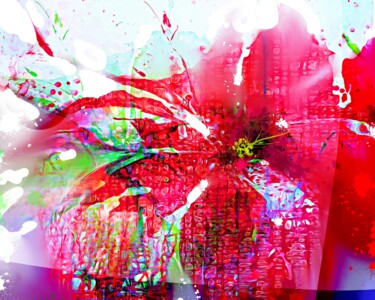 Painting titled "Flower 5" by Ira Tsantekidou, Original Artwork, Digital Painting