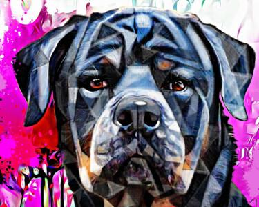 Pintura intitulada "Dog 2" por Ira Tsantekidou, Obras de arte originais, Pintura digital