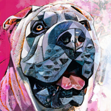 Painting titled "Dog 19" by Ira Tsantekidou, Original Artwork, Digital Painting