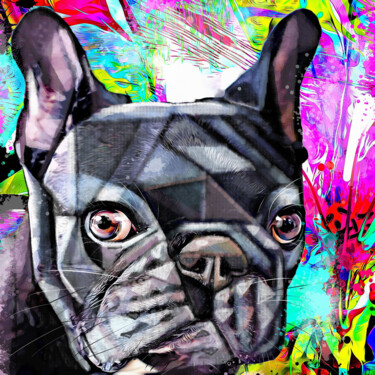 Картина под названием "Dog 23" - Ira Tsantekidou, Подлинное произведение искусства, Цифровая живопись