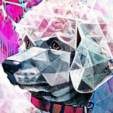 Картина под названием "Dog 25" - Ira Tsantekidou, Подлинное произведение искусства, Цифровая живопись