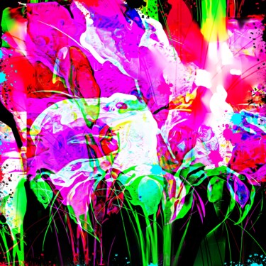 Картина под названием "Flower 38" - Ira Tsantekidou, Подлинное произведение искусства, Цифровая живопись