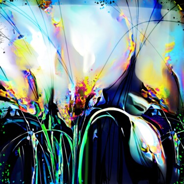 Картина под названием "Flower 40" - Ira Tsantekidou, Подлинное произведение искусства, Цифровая живопись