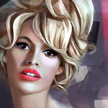 Pittura intitolato "Brigitte Bardot" da Ira Tsantekidou, Opera d'arte originale, Pittura digitale