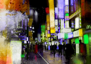 Malerei mit dem Titel "Tokio 1" von Ira Tsantekidou, Original-Kunstwerk, Digitale Malerei