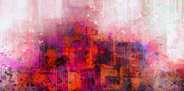 Painting titled "Cathedral in Palma 1" by Ira Tsantekidou, Original Artwork, Digital Painting