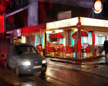 Peinture intitulée "Night City 4" par Ira Tsantekidou, Œuvre d'art originale, Peinture numérique