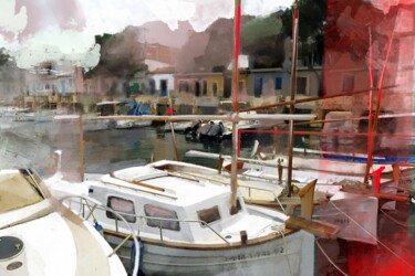 Peinture intitulée "Mallorca, Cala Figu…" par Ira Tsantekidou, Œuvre d'art originale, Peinture numérique