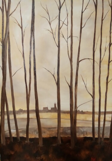 Painting titled "Forest" by Ira, Original Artwork, Oil