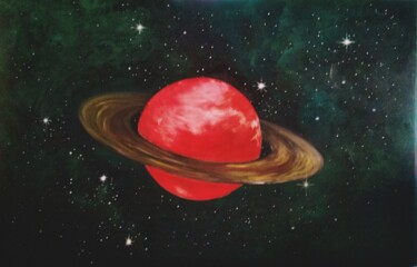 Painting titled "Сатурн" by Ira, Original Artwork, Oil