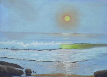 Pittura intitolato "Il mare" da Ira-Ma, Opera d'arte originale, Olio