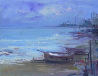 Painting titled "Diano Marina" by Ira-Ma, Original Artwork, Oil