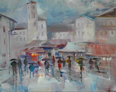 Pittura intitolato "La Pioggia" da Ira-Ma, Opera d'arte originale, Olio