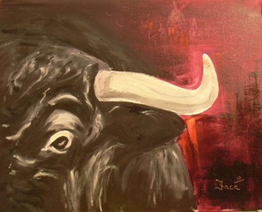 Pittura intitolato "Forza Toro" da Ira-Ma, Opera d'arte originale, Olio