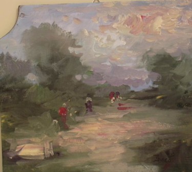 Pittura intitolato "Il sentiero" da Ira-Ma, Opera d'arte originale, Olio