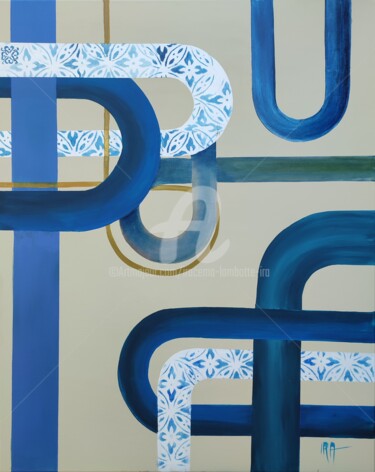 Peinture intitulée "Azul" par Iracéma Lambotte (ira), Œuvre d'art originale, Acrylique