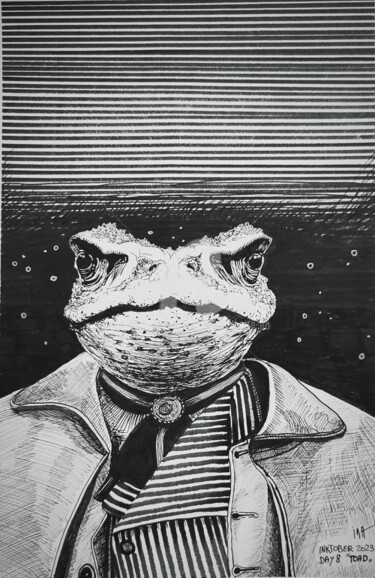 Dessin intitulée "Toad" par Iracéma Lambotte (ira), Œuvre d'art originale, Encre