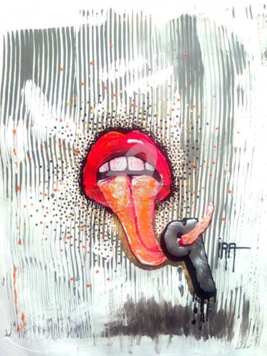 Peinture intitulée "Lèche - Q #ArtistSu…" par Iracéma Lambotte (ira), Œuvre d'art originale, Acrylique