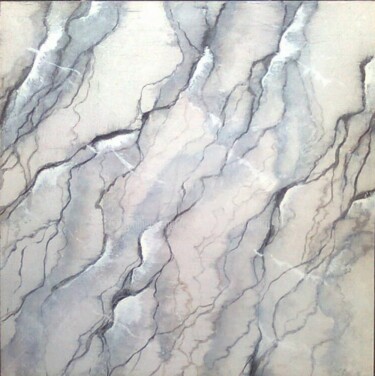 Peinture intitulée "Marbre blanc veiné" par Iracéma Lambotte (ira), Œuvre d'art originale