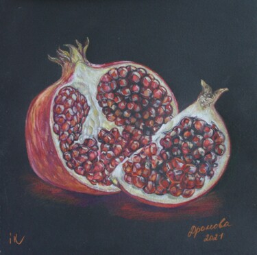 Гранат Dessin intitulée "Гранат" par Дронова(Коротоякская), Œuvre d'art originale, Conté