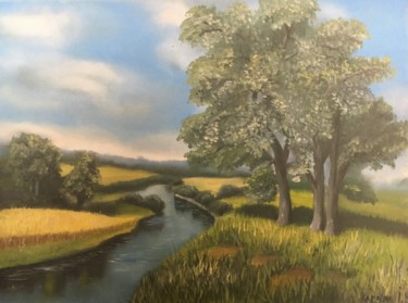 Painting titled "summer day 2" by Iryna Karpiak, Original Artwork, Oil