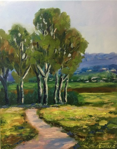 Painting titled "the trail is covere…" by Iryna Karpiak, Original Artwork, Oil