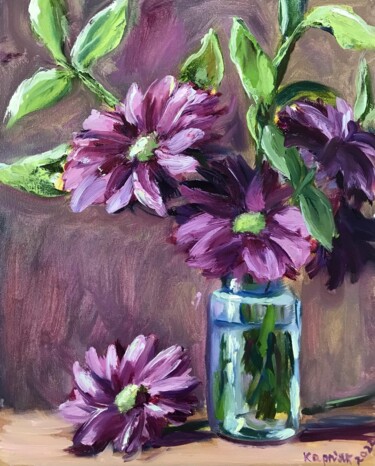 Peinture intitulée "Summer flowers 2" par Iryna Karpiak, Œuvre d'art originale, Huile