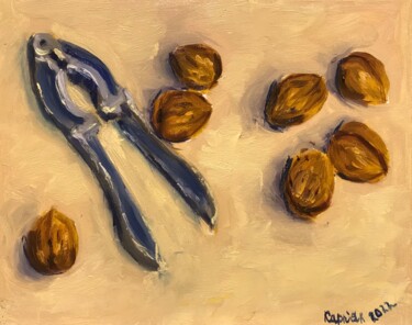 Painting titled "nuts" by Iryna Karpiak, Original Artwork, Oil